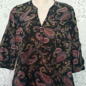Lucky Brand paisley blouse